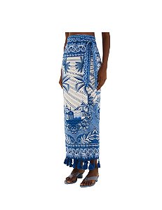 Saia Estampada Afeto Tropical • Farm Branco