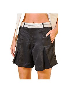 Short Alfaiataria Em Linho • Open Preto