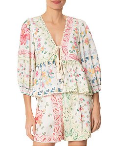 Bata Amarrão Borda Bandana Off White • FARM