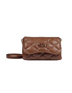 Bolsa Crossbody Pequena Matelassê Marrom • SCHUTZ