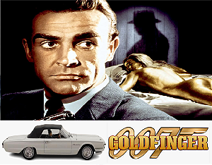 Coleção James Bond 007 Eaglemoss - Ford Thunderbird - 007 Contra Goldfinger - 1/43