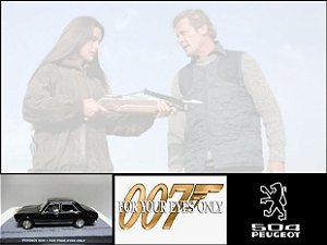 Coleção James Bond 007 Eaglemoss - Peugeot 504  - 007: Somente Para Seus Olhos - 1/43