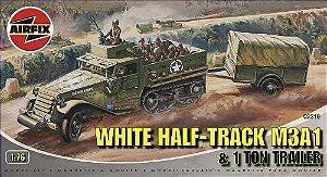 AirFix - White Half-Track M3A1 & 1 Ton Trailer - 1/76