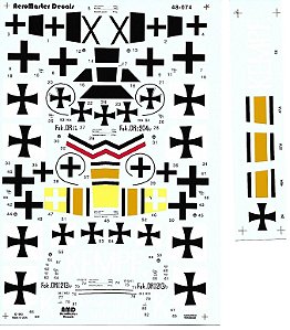 Aeromaster Decais - Decal para Fokker Triplane - 1/48