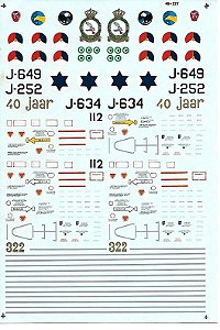 Microscale Decals - Decais para F-16 A, B, 306, 311 (Israel/Holanda) - 1/48