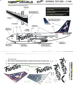 MASP Decais - Decais para Boeing 737-200 da Frontier "Águia" - 1/144