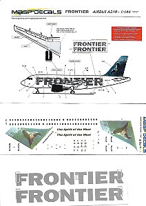 MASP Decais - Decais para Airbus A319 da Frontier "Foca" - 1/144