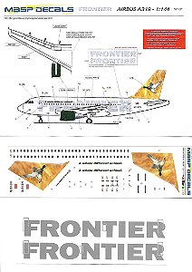 MASP Decais - Decais para Airbus A319 da Frontier "Pato Mallard" - 1/144