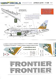 MASP Decais - Decais para Airbus A319 da Frontier "Falcão" - 1/144