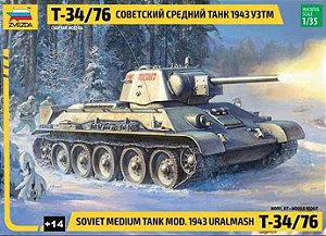 Zvezda - Soviet Medium Tank (Model 1943) Uralmash T-34/76 - 1/35