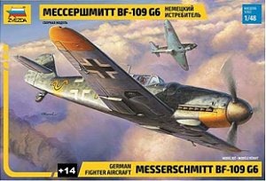 Zvezda - German Fighter Aircraft Messerschmitt Bf-109 G6 - 1/48