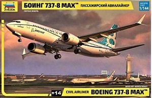 Zvezda - Civil Airliner Boeing 737-8 Max - 1/144