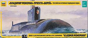 Zvezda - Borey-Class Russian Nuclear Ballistic Submarine "Vladimir Monomakh" - 1/350