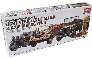 Academy - Light Vehicles of Allied & Axis During WWII (Jeep Willys, Kübelwagen & Kettenkrad) - 1/72