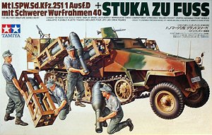 Tamiya - Mt I.SPW. Sd. Kfz. 251/1 Ausf. D mit Schwerer Wurfrahmen 40 Stuka Zu Fuss - 1/35