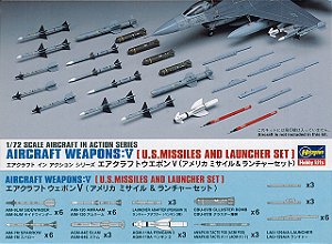 Hasegawa - Aircraft Wepons:V (U.S. Missiler and Launcher Set) - 1/72 (Sem Caixa)
