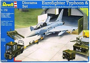 Revell - Diorama Set Eurofighter Typhoon & Shelter/Groundplate & Ground Support Equipment - 1/72
