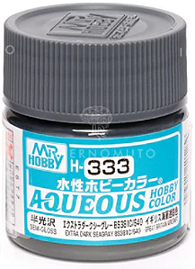 Gunze - Aqueous Hobby Colors H333 - Extra Dark Seagrey  BS381C/640 (Semi-Gloss)