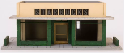 Area 27 3D - Diorama em MDF "Starbucks" - 1/64