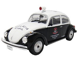 Coleção Veículos de Serviço - VW Fusca (Polícia Civil - SP) - 1/43