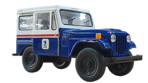 Kinsmart - Jeep DJ-5B 1971 "Correio dos Estados Unidos" c/fricção - 1/26