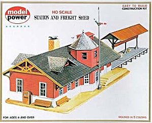 Model Power - Station and Freight Shed - HO