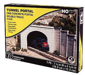 Woodland Scenics - Concrete Tunnel Portal Double Track - HO