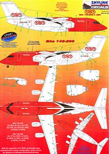 SKYLINE DECAIS - Decais para BAe 146-200 "TNT" - 1/144