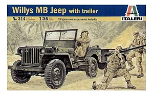 Italeri - Willys MB Jeep with Trailer - 1/35