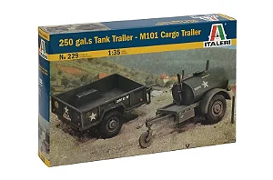 Italeri - 250 gal.s Tank Trailer M101 Cargo Trailer - 1/35