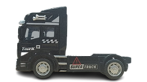 JJT TOYS - Caminhão Preto com Fricção