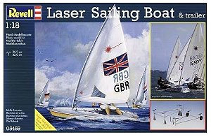 Revell - Laser Sailing Boat & trailer - 1/18