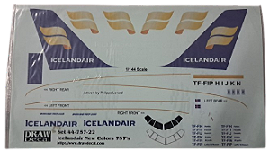 Draw Decal - Icelandair New Colors para Boeing 757 - 1/144