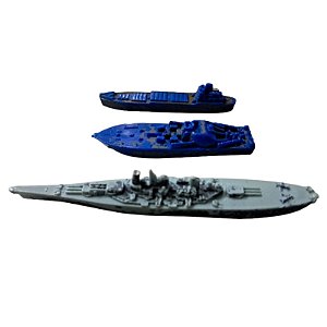 Sucatas HTC - Conjunto com três mini navios - Escala desconhecida