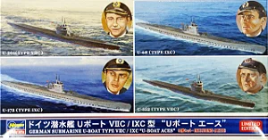 HASEGAWA - German Submarine U-Boat Type VIIC / IXC U-Boat Aces - 1/700