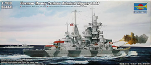 TRUMPETER - German Heavy Cruiser Admiral Hipper 1941 (sem caixa) - 1/700