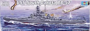 TRUMPETER - U.S.S. South Dakota BB-57 (sem caixa) - 1/700