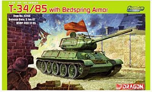 DRAGON - T34/85 WITH BEDSPRING ARMOR - 1/35