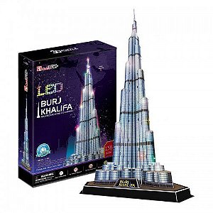 CubicFun - Burj Khalifa com LED - Puzzle 3D