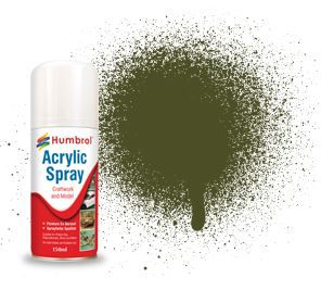 Humbrol - Acrylic Spray 155 - Olive Drab (Matt) - 150ml