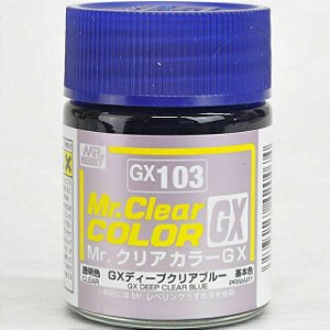 Gunze - Mr.Clear Color GX103 - Deep Clear Blue (Verniz Azul)