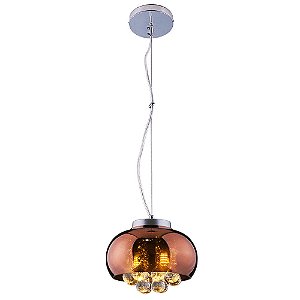 Pendente Plafon em Vidro e Cristal Attractive 21cm G9  Lustre Design Moderno Sala Quarto