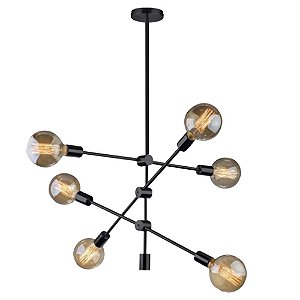 Lustre Pendente Luminária Moderno Sputnik Circuit Retro Vintage 6 Lâmpadas E27