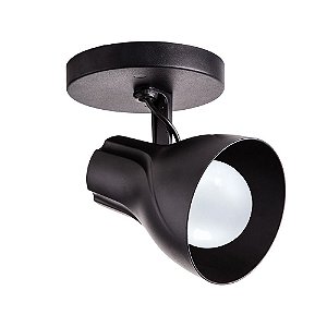 Spot Sobrepor Direcionável Octa Plus Preto 1xE27 Bivolt - Design Moderno Sala/Quarto