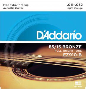 ENCORDOAMENTO D´ADDARIO 011 VIOLÃO AÇO EZ910-B