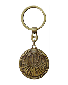 CHAVEIRO PALMEIRAS BRASÃO METAL ENVELHECIDO