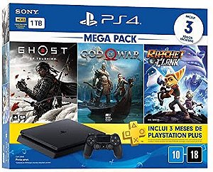 Console PlayStation 4 Slim 1tb MEGA PACK GTA + DAYS GONE + HORIZON