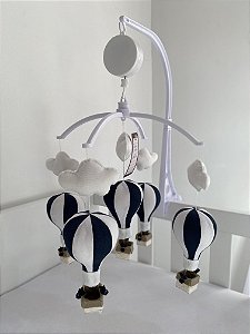 Mobile Musical - Balão Azul Marinho.