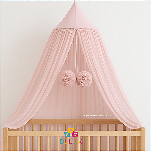 Dossel Tenda Mosquiteiro - Rosa Bebê - prontaentrega