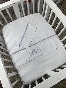 Jogo De Lençol - Mini Berço - Nome Bordado